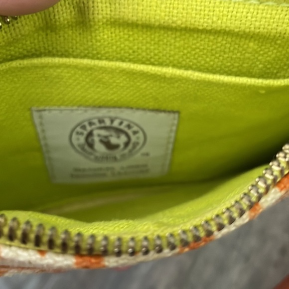 Spartina rust & green Aztec print wristlet - Picture 6 of 7